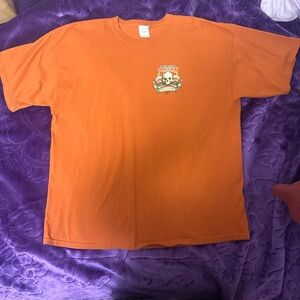 Galveston Island Texas Skull Pick Your Poison Orange Shirt Men's 2XL